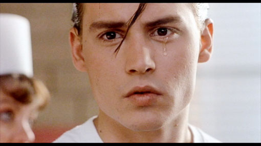 Johnny Depp crying in Crybaby
