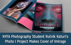 NYFA PHOTOGRAPHY STUDENT RUTVIK KATURI’S PHOTO I PROJECT MAKES COVER OF IMIRAGE