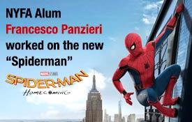 NYFA 3D ANIMATION CONSERVATORY GRADUATE FRANCESCO PANZIERI IS DIGITAL COMPOSITOR ON “SPIDER-MAN: HOMECOMING”